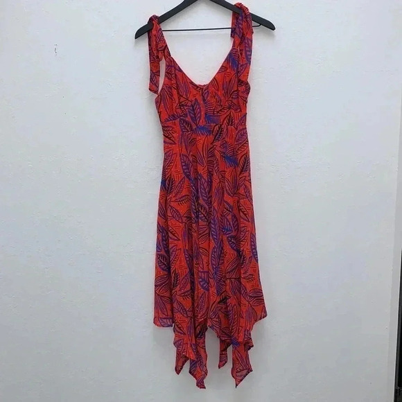 ALEXIS for Target Tropical Leaf Tie Strap Dress Size XS - Picture 2 of 8